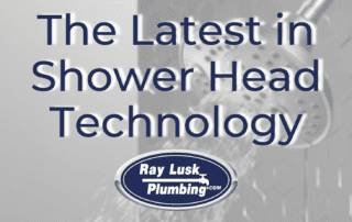 Image text reads: The Latest in New Shower Head Technology